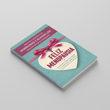 Feliz Bienestar Guia de Equilibrio Femenino printed Spanish paperback angled paperback mockup
