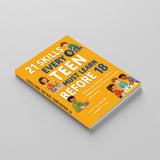 Angled paperback mockup of 21 Skills Every Teen Must Learn Before 18