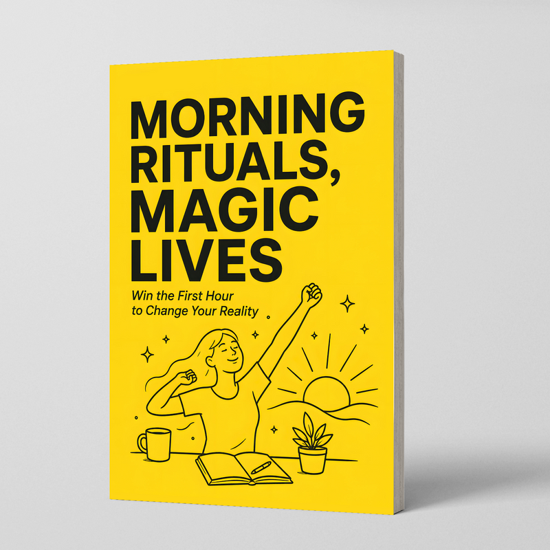 Morning Rituals for a Focused Day: Win the First Hour physical printed English book front cover, ISBN 9798904660475