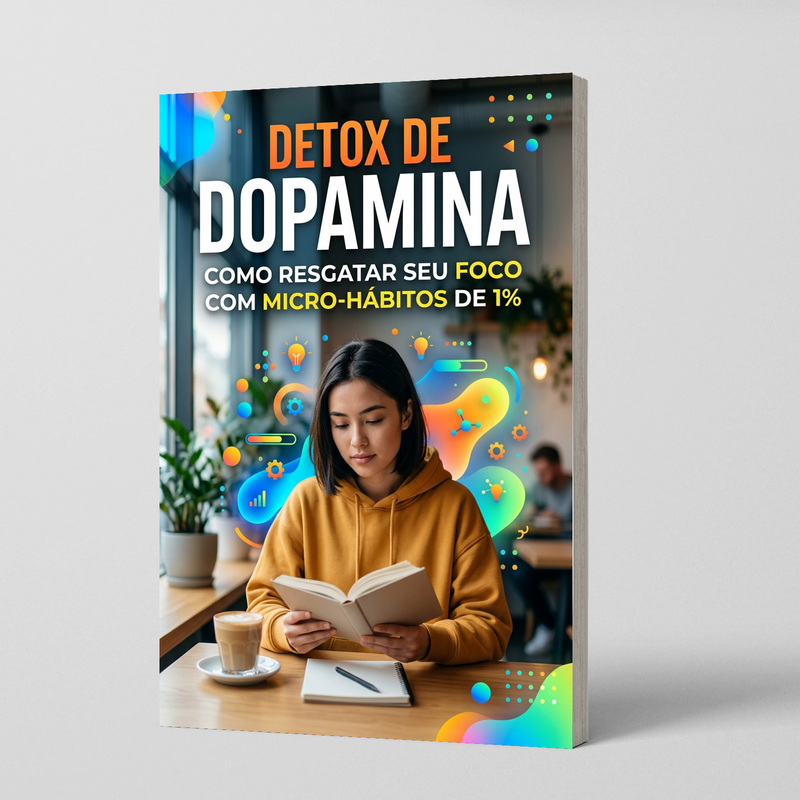 Detox de Dopamina: Hábitos de 1% para Recuperar o Foco physical printed Portuguese book front cover, ISBN 9798904660789