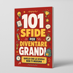 101 Sfide per Diventare Grandi: Guida per Ragazzi 7-14 Anni physical printed Italian book front cover, ISBN 9798900669984