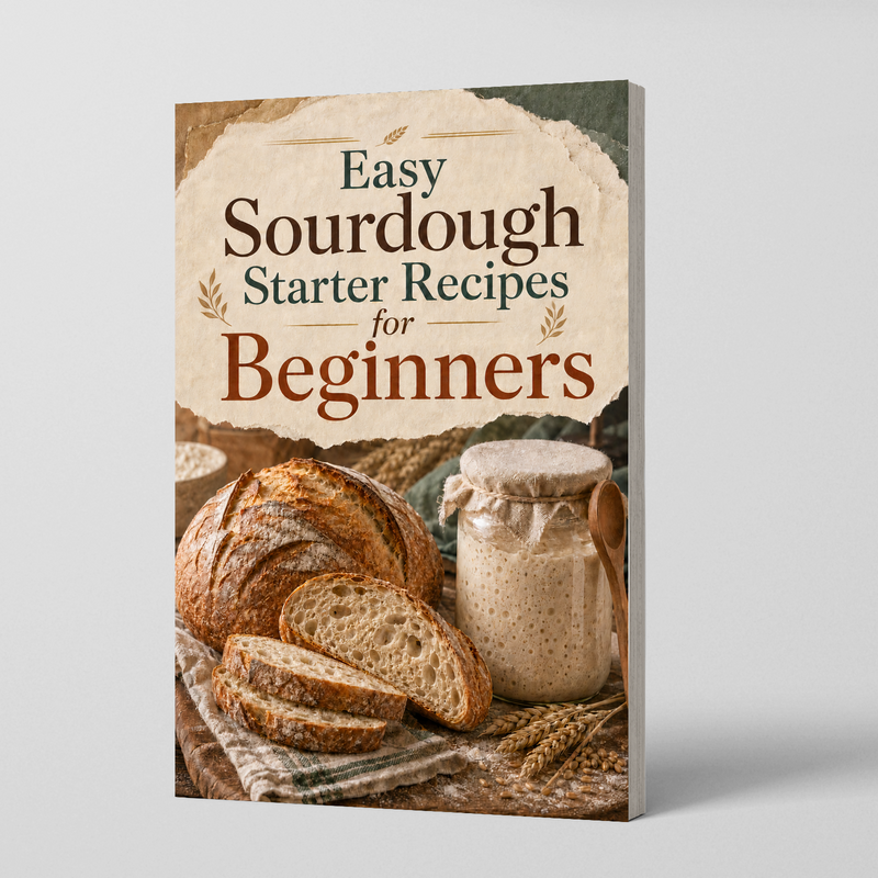 Easy Sourdough Starter Recipes for Beginners physical printed book product image 1, ISBN 9798904668860