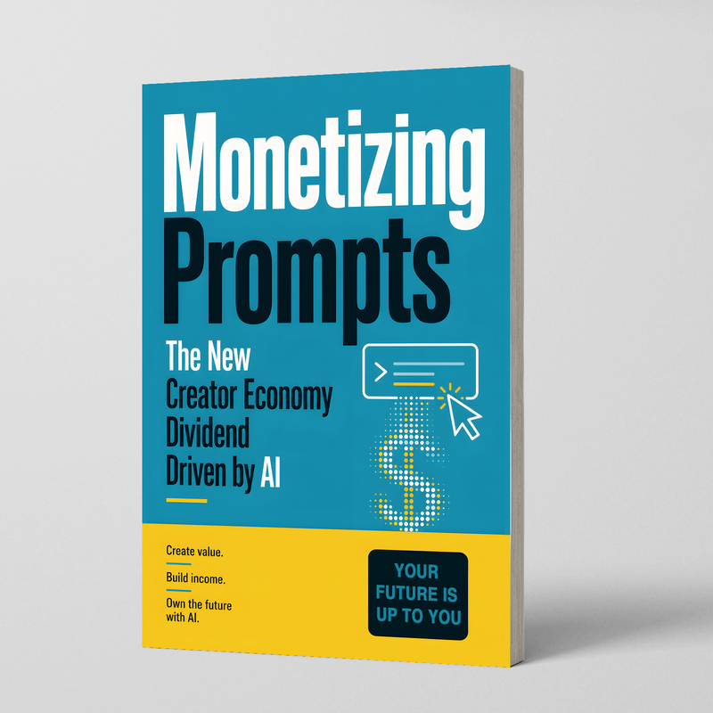 Monetizing Prompts: AI Creator Economy Guide physical printed English book front cover, ISBN 9798904660048