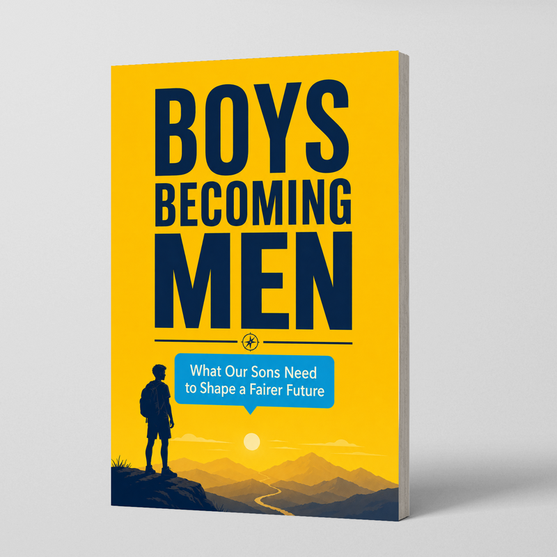 Boys Becoming Men: What Our Sons Need to Shape a Fairer Future physical printed book product image 1, ISBN 9798904665234