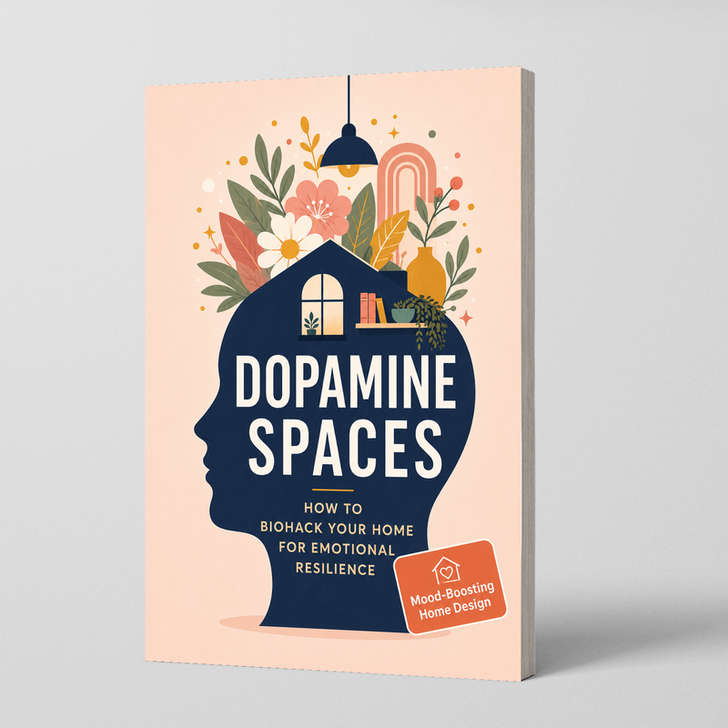 Dopamine Spaces: Home Habits for Focus, Mood and Everyday Balance physical printed English book front cover, ISBN 9798904660734