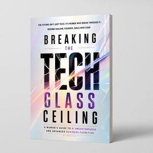 Breaking the Tech Glass Ceiling: AI Career Growth Guide for Women physical printed English book front cover, ISBN 9798904660086