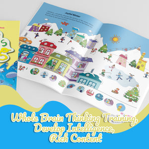 Interactive Recognition Series: Help Kids Improve Concentration with Coloring and Exercise Books Series Set style5