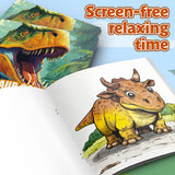 Ages 4-8 dino coloring activity book for screen-free creative play