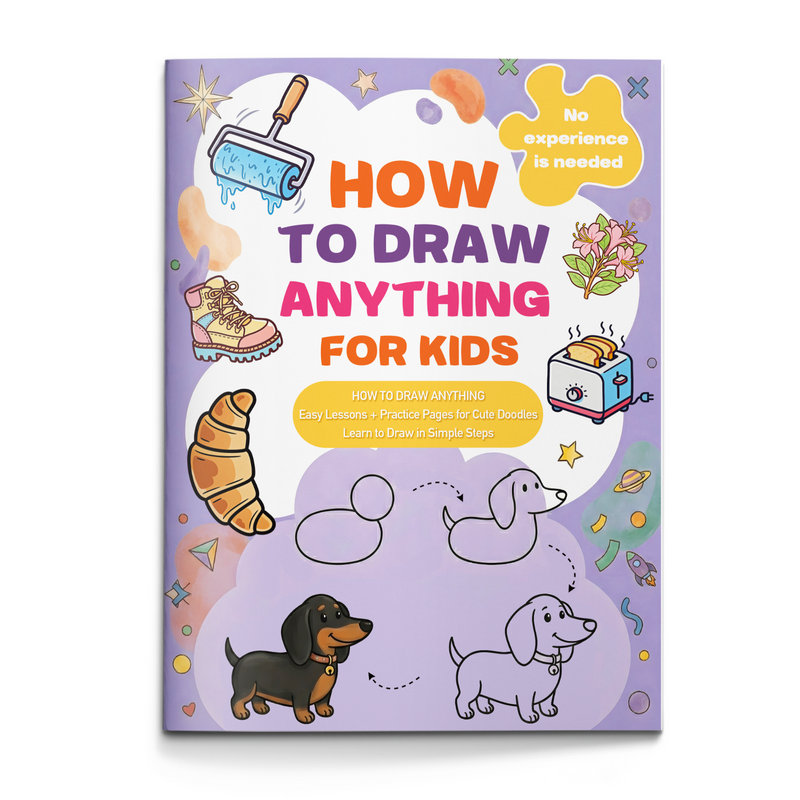 How to Draw Anything for Kids step-by-step everyday doodle drawing book cover