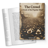 Printed adult psychology book on group thinking, mass influence, and human nature
