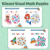 Printed kids math games book for puzzle learning and early math skills