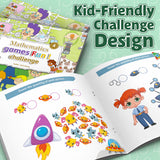 Ages 4-8 math activity book for screen-free number practice