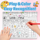 Printed preschool look and find workbook for letter recognition