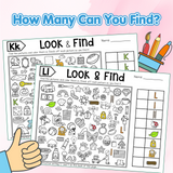 Children's letter recognition picture hunt book