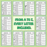 Printed sight word workbook for simple sentence completion