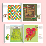 Children's 3D pathfinding workbook for visual logic and focus