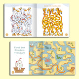 Children's farm animal maze workbook for focus training