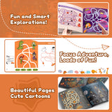 Ages 4-8 Halloween workbook for screen-free concentration practice