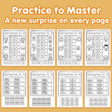 Printed early math workbook for number fluency to 10