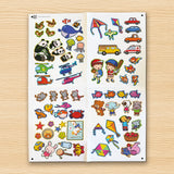 Children's direction sense workbook with animal and object stickers