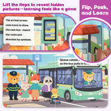 Screen-free city bus storybook for parent-child discovery and early science