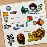 Ages 3-6 nature sticker book for outdoor vocabulary