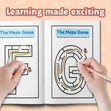 Children's letter pathfinding book for alphabet recognition and focus