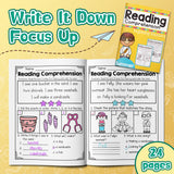 Spring reading comprehension open workbook practice page