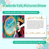 Words text and pictures prompt in Snow White classic storybook