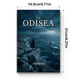 La Odisea Spanish Edition by Homero - Classic Epic Poetry product image 7 showing printed book details for screen-free reading and learning