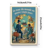 Le Tour du Monde en Quatre-Vingts Jours French Edition by Jules Verne product image 7 showing printed book details for screen-free reading and learning