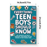 Size reference image for teen boys life skills paperback guide