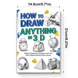 Size reference image for 3D drawing paperback guide
