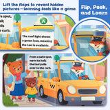 Screen-free taxi storybook for parent-child discovery and early science