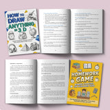 3D Drawing and Homework Skills 2-Book Set physical printed book set image 6, bundle ISBN 9798904665241