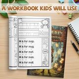 Alphabet Sentence Tracing Workbook for Kids, Letter Recognition, Beginning Sound Practice, Simple Sentence Reading and Handwriting, Preschool and Kindergarten Early Learning Book