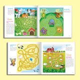 Children's sea animal pathfinding workbook for pencil control