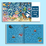 Children's sea animal maze activity book for problem solving