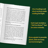 Kids screen-free science facts book about plants and the natural world