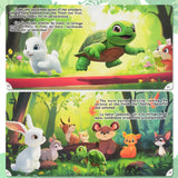 Story scenes from The Tortoise and the Hare bilingual picture book