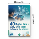 40 Digital Rules for Kids Internet Safety product image 8 showing printed book details for screen-free reading and learning