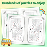 Sudoku Puzzle Book: Think Solve Repeat 4-Book Set product image 8 showing printed book details for screen-free reading and learning