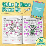 Kindergarten and Grade 1 word tracing workbook for Ages 5-8