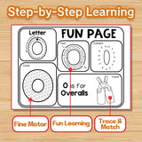 Trace and color alphabet activity pages