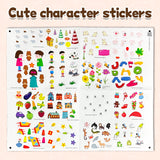 Printed sticker art book for little hands and fine motor practice