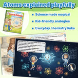 Kids screen-free chemistry book for atoms, molecules, and science curiosity