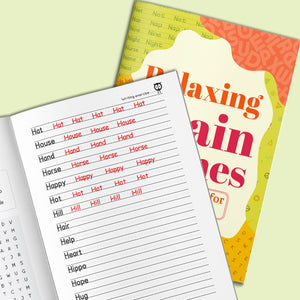 Relaxing Brain Games Sight Words Search Workbook cover