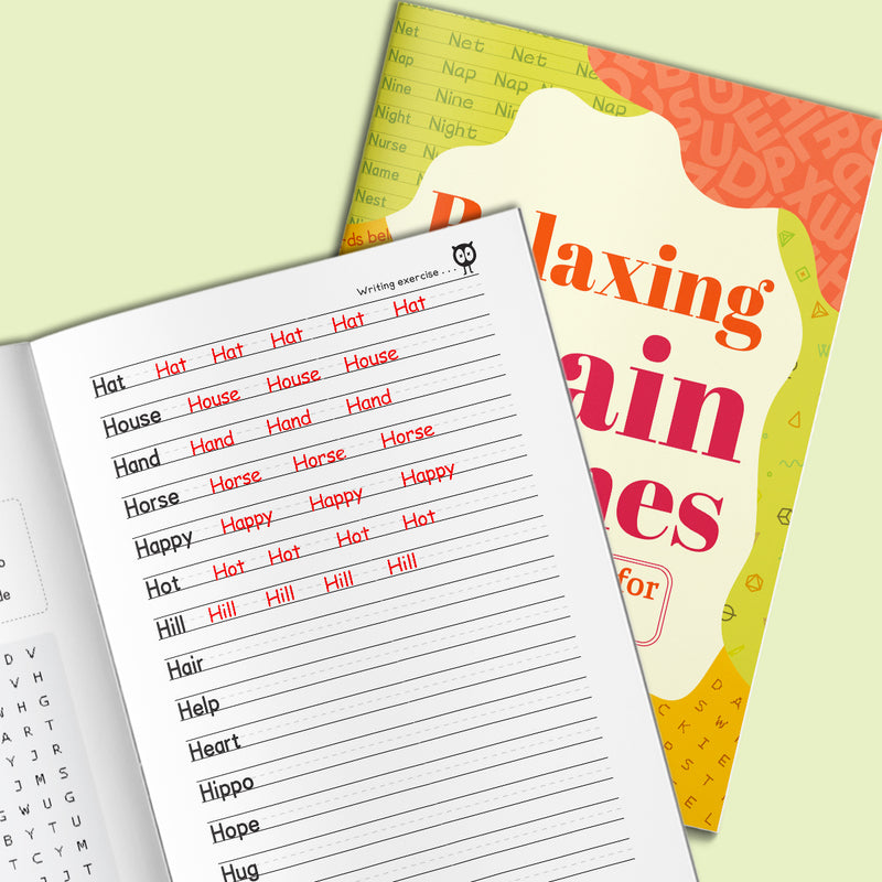 Relaxing Brain Games Sight Words Search Workbook cover
