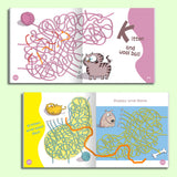 Children's animal pathfinding puzzles for focus and logic