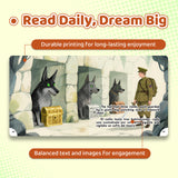 Read daily dream big panel for The Tinderbox bilingual fairy tale